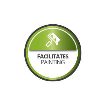 Facilitates the painting of walls