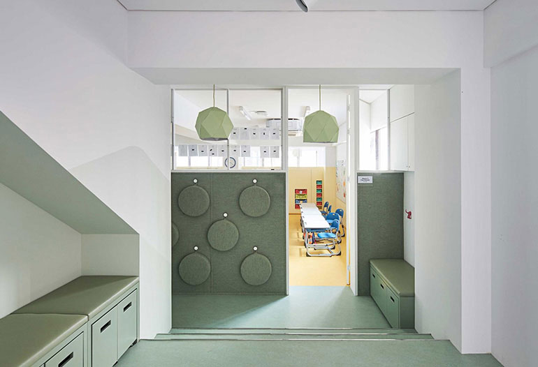 Graphenstone german school by Daniel Valle Architects. Ecological and healthy paints for children